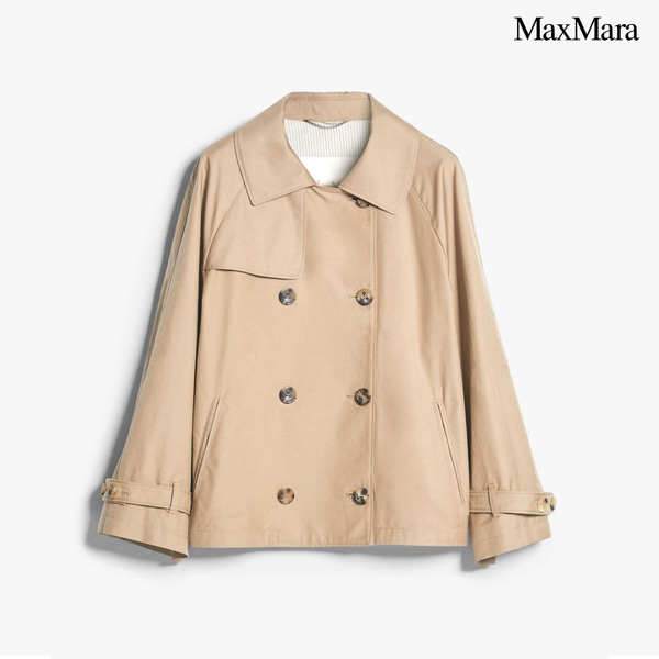 [해외] 막스마라 숏 트렌치 코트 방수기능 코튼 트윌 소재의 숏 재킷