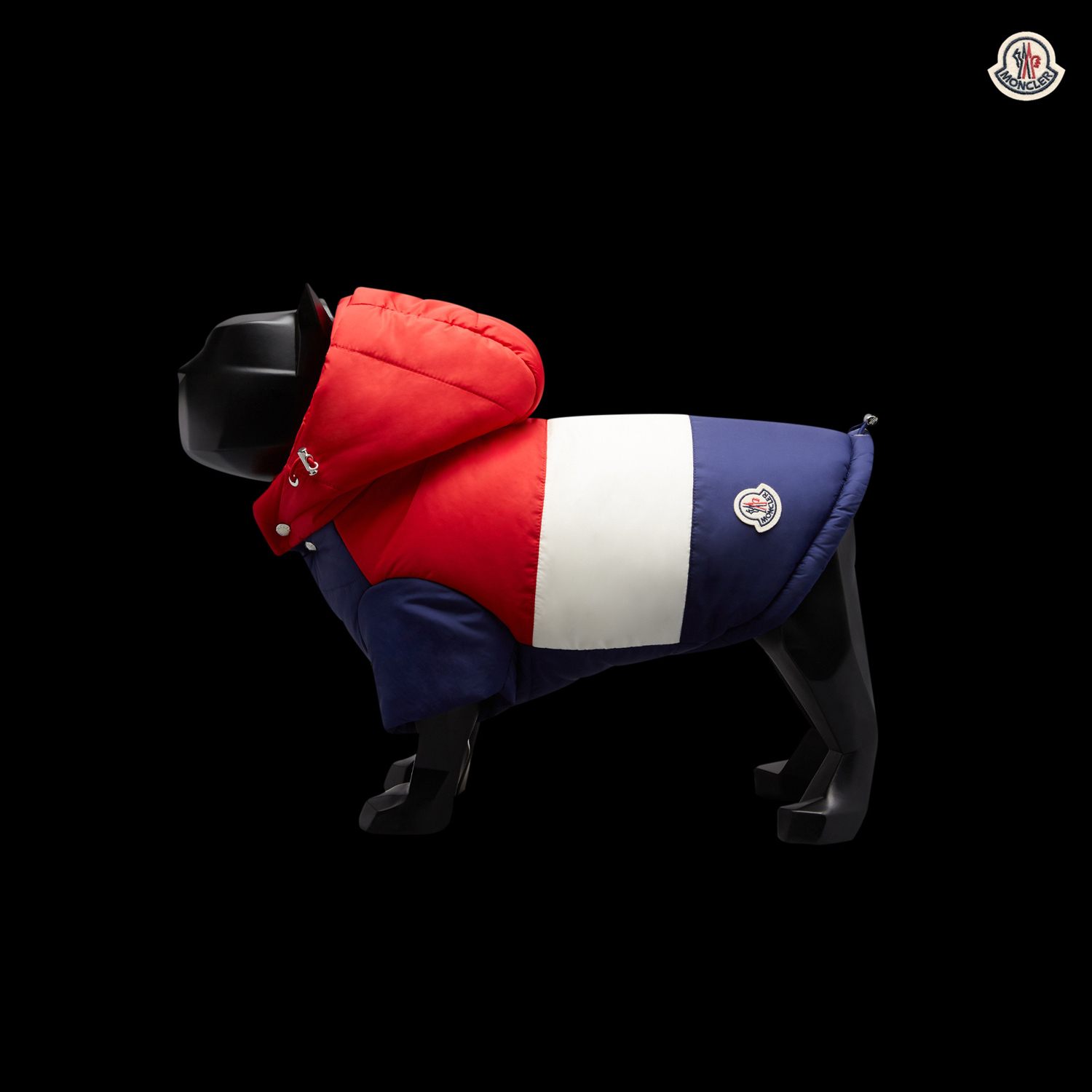 [해외]몽클레어 삼색 후드 강아지 패딩 몽클레르 DOG